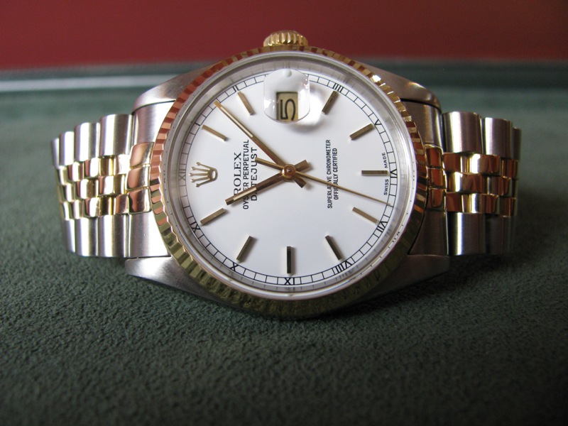 rolex datejust 18k white gold