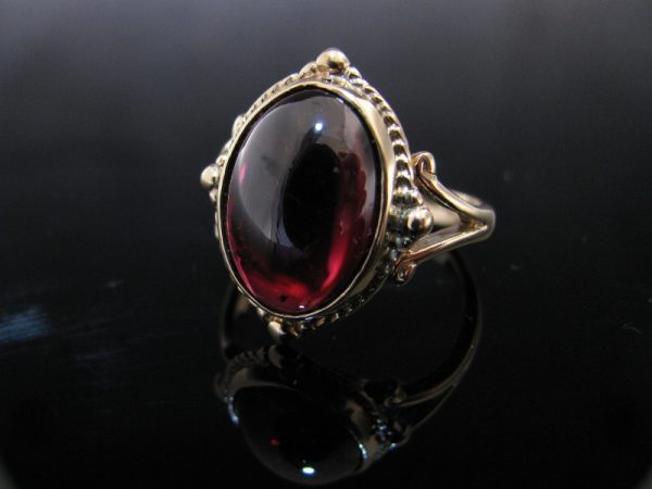 SOLD – Pyrope Garnet Ring 9k Gold | The Antiques Room