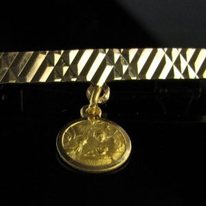 18k Gold Baptismal Medalion