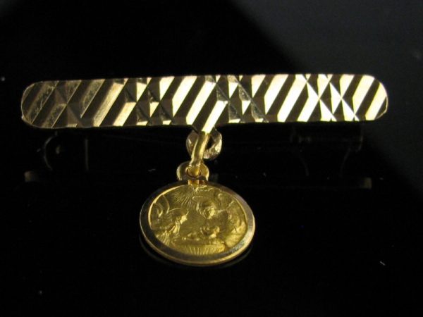 18k Gold Baptismal Medalion