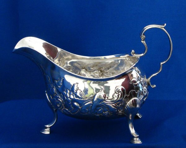 Antique Irish Silver Sauce Boat