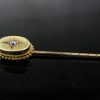 Antique 9k Gold Diamond Lapel Pin