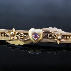 Antique 15k Bar Pin Brooch