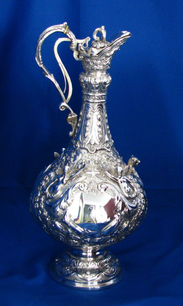 Irish Antique Silver Claret Jug