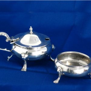 1920's Silver Mustard & Salt Pot Set