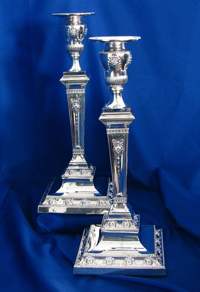 Silver Vintage Candlesticks (Pair)