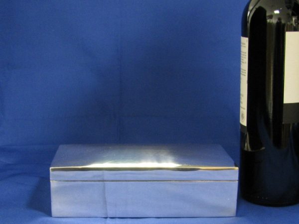 Antique Silver box with Mahogany inlay