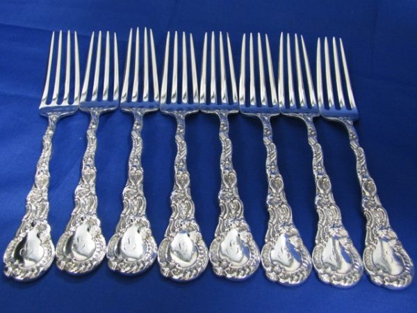 Set of 8 Silver Forks - Shreve