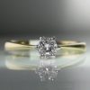 Diamond Solitaire Ring in 18k Yellow Gold