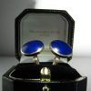 Lapis Lazuli Cufflinks, Gold Cufflinks, For Him, Cufflinks, Fine Jewellery, Galway, Ireland, The Antiques Room