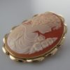 Large Cameo Brooch - 14k Gold