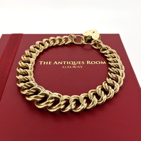 Vintage 9k Gold Bracelet with Double 