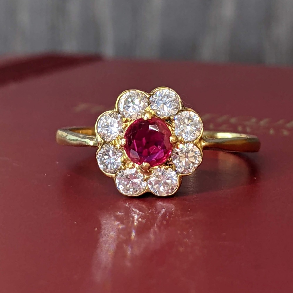 Buy Antique ruby and diamond ring made in 1896 - Kalmar Antiques