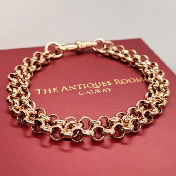 Two-Strand Belcher Chain Bracelet in 9k 