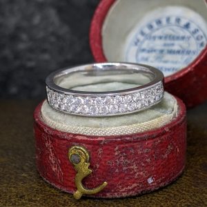 Diamond Set Band in 18k White Gold