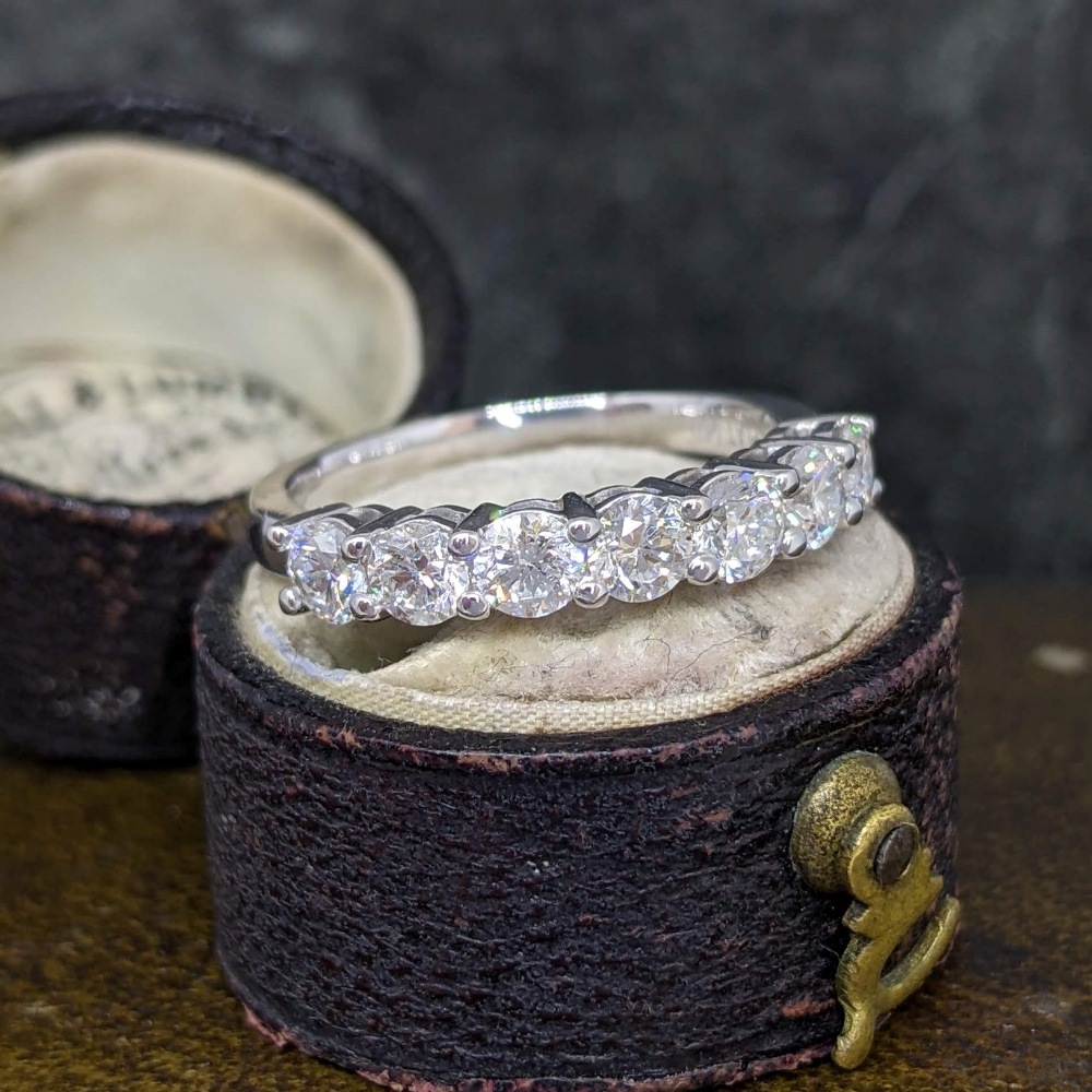 Seven Stone Diamond Ring in Platinum – 1.05cts