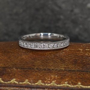 Diamond Set Band in Platinum