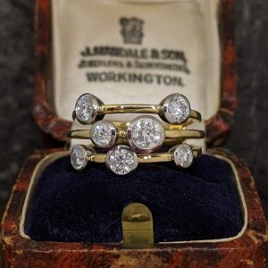 Reserved - Diamond Dress Ring in 18k Gold and Platinum