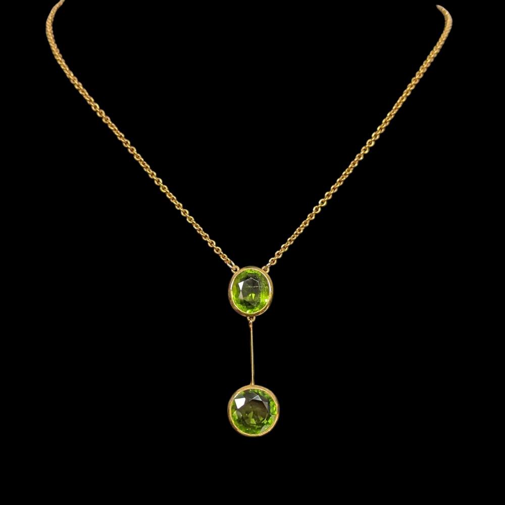 Vintage peridot necklace hotsell