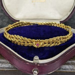 Vintage Braided Bracelet in 18k Gold