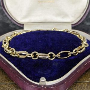 Vintage Fancy Link Bracelet in 9k Gold