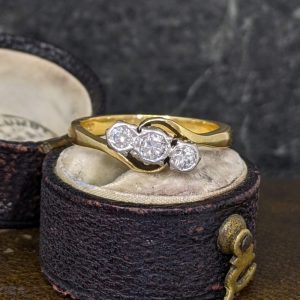 Antique Three Stone Twist Ring - 0.2ct