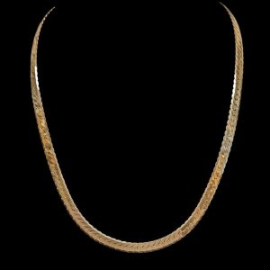 Vintage Herringbone Chain in 10k Gold - 16.75"