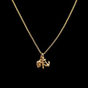 Faith, Hope and Charity Pendant in 9k Gold