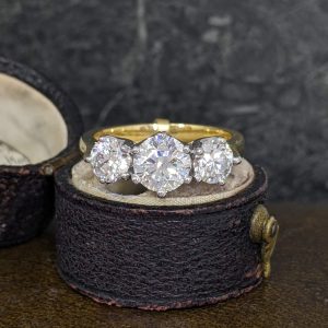 2.05 Carat Three Stone Diamond Ring - GIA Certed