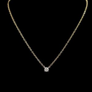 Diamond Pendant in 18k Gold - 0.51cts GIA