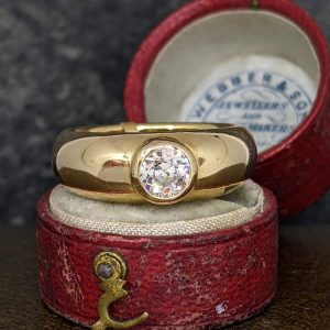Vintage French Old Cut Solitaire in is18k Gold  - 0.6ct