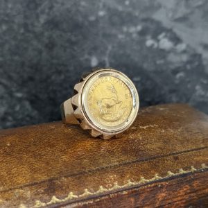 Vintage One Tenth Ounce Krugerrand Coin Ring