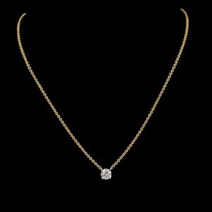 Diamond Pendant in 18k Yellow Gold - 0.8cts GIA