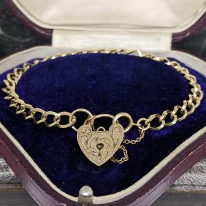 Vintage Irish Curb Link Bracelet in 9k Gold