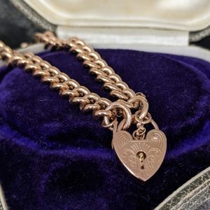 Vintage Curb Link Bracelet in 9k Rose Gold