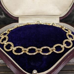 Vintage Oval Link Bracelet in 9k Gold