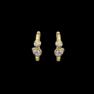 Diamond Set Earrings in 18k Gold