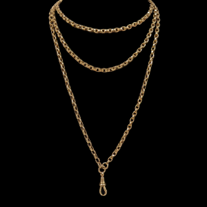 Antique Heavy Long Guard Chain in 9k Gold
