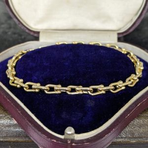 Fancy Link Bracelet in 14k Gold