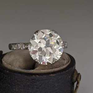 Edwardian 4.4ct Old Cut Diamond Solitaire