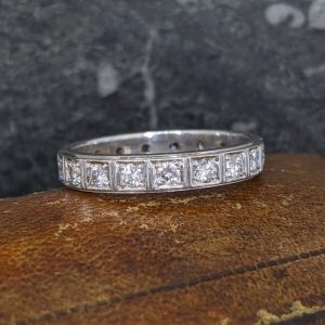 Diamond Set Band in 14k White Gold