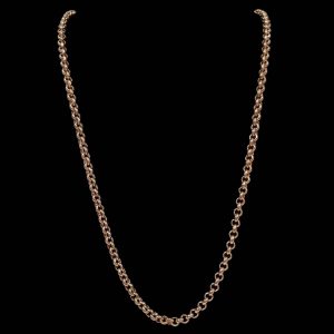 Vintage Heavy Belcher Link Chain in 9k Rose Gold