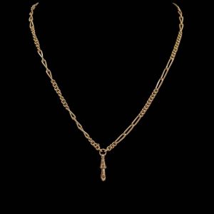 Antique Chain With Charm Holder - 15k Gold