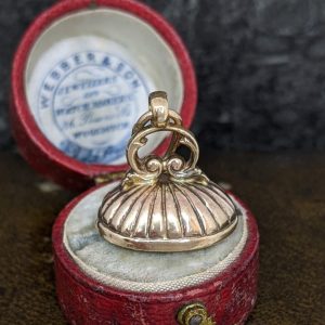 Vintage Bloodstone Fob in 9k Gold