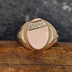 Vintage Signet Ring in 14k Rose Gold
