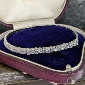 Vintage Diamond Bracelet in 14k White Gold