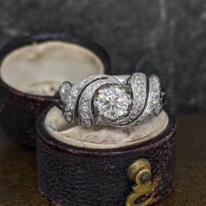 Mid Century Diamond Dress Ring in 14k Gold