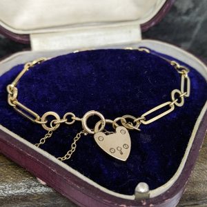 Vintage Fancy Link Bracelet in 9k Gold