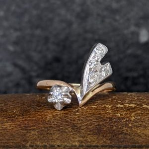 Vintage Diamond Dress Ring in 14k Gold