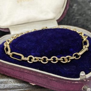 Vintage Fancy Link Bracelet in 9k Gold